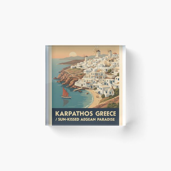 Item preview, Karpathos Greece, Greek Island Vintage Travel Tourism designed and sold by TravelersGems.