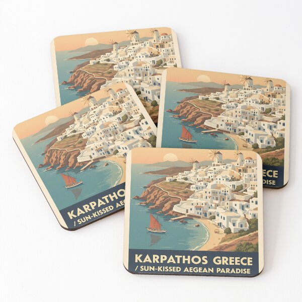 Item preview, Karpathos Greece, Greek Island Vintage Travel Tourism designed and sold by TravelersGems.