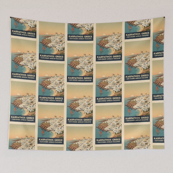 Item preview, Karpathos Greece, Greek Island Vintage Travel Tourism designed and sold by TravelersGems.