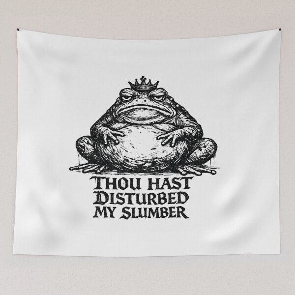 Item preview, Thou Hast Disturbed My Slumber Frog Meme designed and sold by AMICO77.