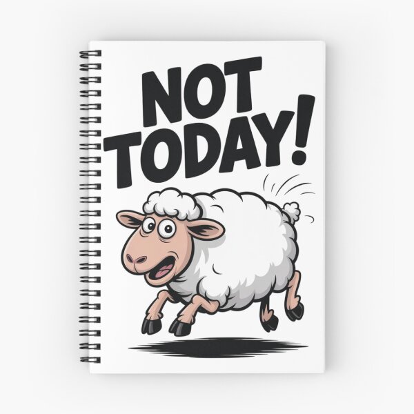 Item preview, Funny sheep " NOT TODAY! " Cartoon sticker designed and sold by SHop25souka.