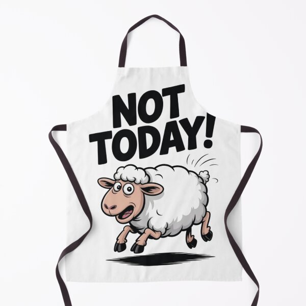 Item preview, Funny sheep " NOT TODAY! " Cartoon sticker designed and sold by SHop25souka.