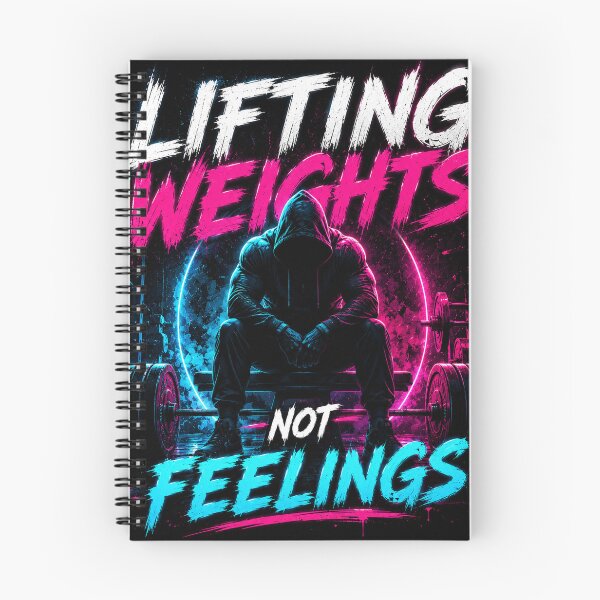 Item preview, Lifting Weights Not Feelings Neon Gym Motivation Design designed and sold by Pecata.