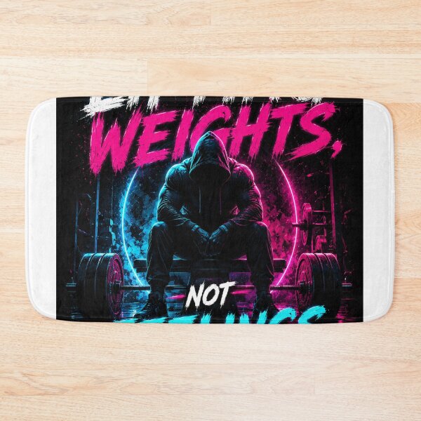 Item preview, Lifting Weights Not Feelings Neon Gym Motivation Design designed and sold by Pecata.