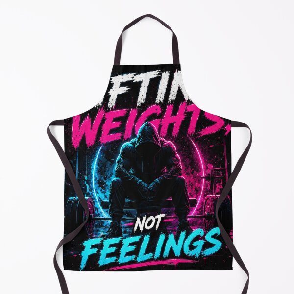 Item preview, Lifting Weights Not Feelings Neon Gym Motivation Design designed and sold by Pecata.