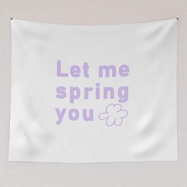 Item preview, Let Me Spring You Outline Floral Typography designed and sold by LekkieStudioArt.