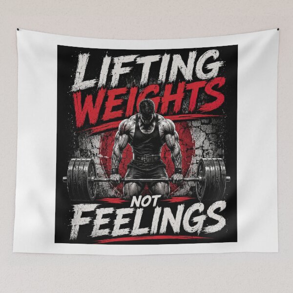 Item preview, Lifting Weights Not Feelings  Gym Motivation Design designed and sold by Pecata.