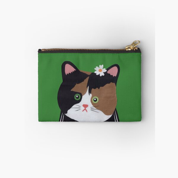 Item preview, A calico cat, wearing a daisy on its head designed and sold by EmilyDouArt.