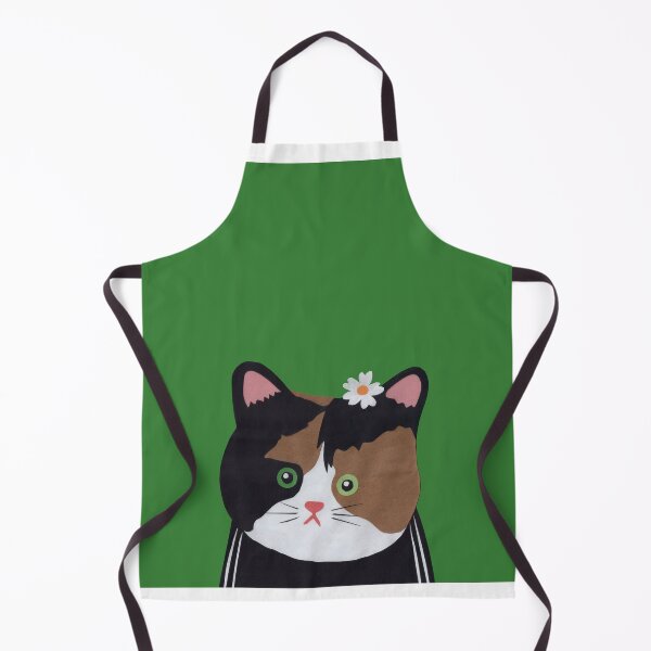 Item preview, A calico cat, wearing a daisy on its head designed and sold by EmilyDouArt.