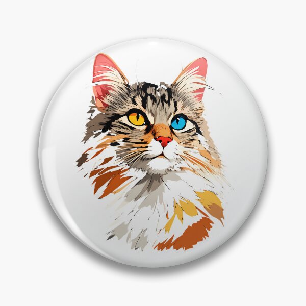 Item preview, Long Haired Heterochromatic kitty cat  designed and sold by mando24895.