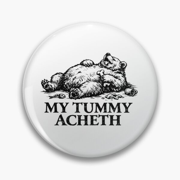 Item preview, My Tummy Acheth Fat Bear Vintage Meme  designed and sold by AMICO77.