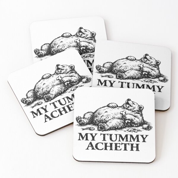 Item preview, My Tummy Acheth Fat Bear Vintage Meme  designed and sold by AMICO77.