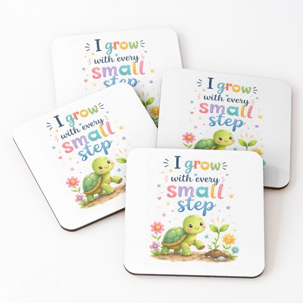 Item preview, I Grow With Every Small Step Kids Growth Mindset Turtle Art designed and sold by LoveNurseries.