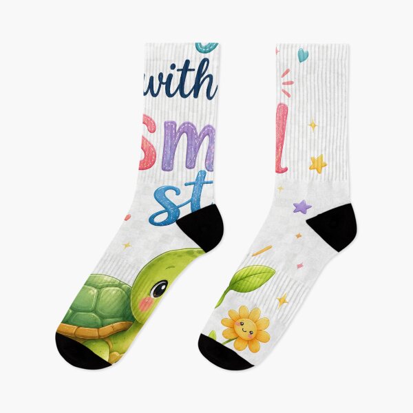 Item preview, I Grow With Every Small Step Kids Growth Mindset Turtle Art designed and sold by LoveNurseries.