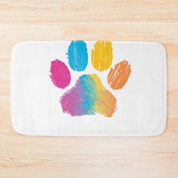 Item preview, Rainbow Paw Print - Vibrant Brushstroke Pet Art designed and sold by DachshundSociety.