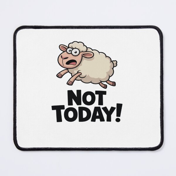 Item preview, Funny sheep " NOT TODAY! " Cartoon sticker designed and sold by SHop25souka.