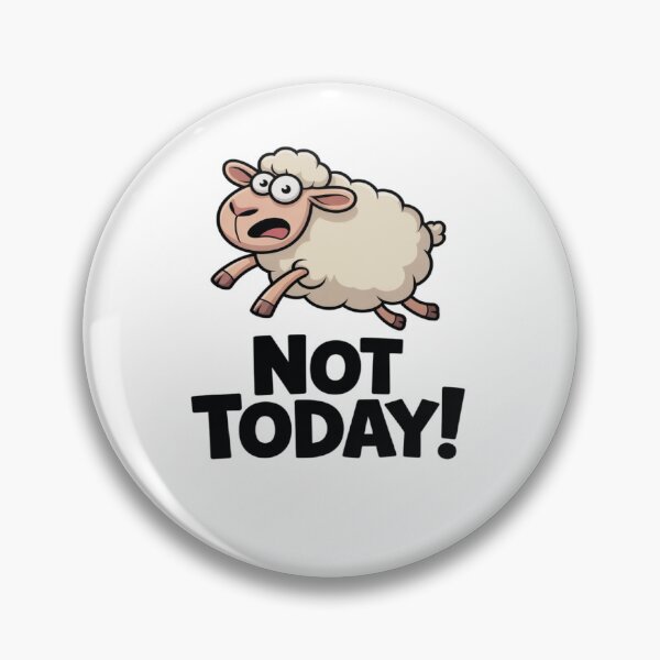 Item preview, Funny sheep " NOT TODAY! " Cartoon sticker designed and sold by SHop25souka.