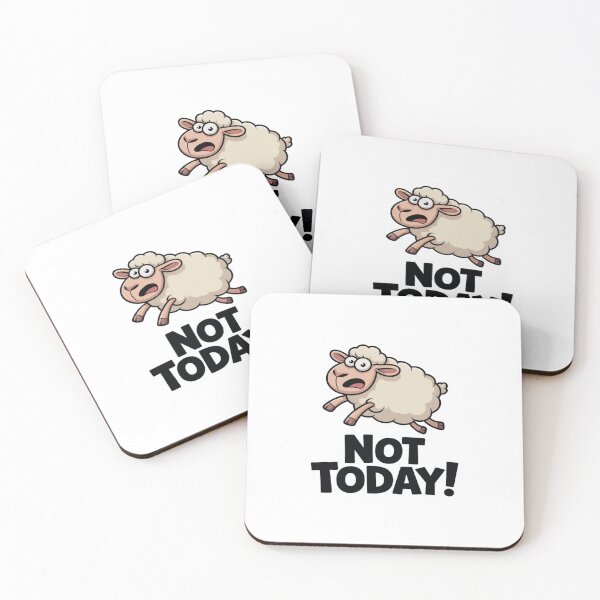 Item preview, Funny sheep " NOT TODAY! " Cartoon sticker designed and sold by SHop25souka.