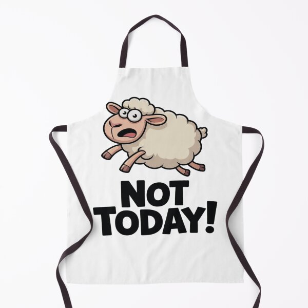 Item preview, Funny sheep " NOT TODAY! " Cartoon sticker designed and sold by SHop25souka.