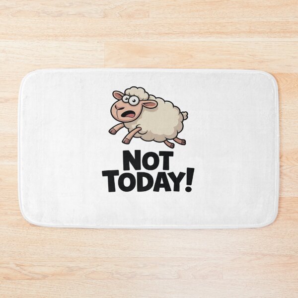 Item preview, Funny sheep " NOT TODAY! " Cartoon sticker designed and sold by SHop25souka.