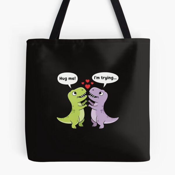 Artikelvorschau, T-Rex Hug Challenge: Funny Dinosaur Love Cute Meme Gift entworfen und verkauft von Merchifyme2000.