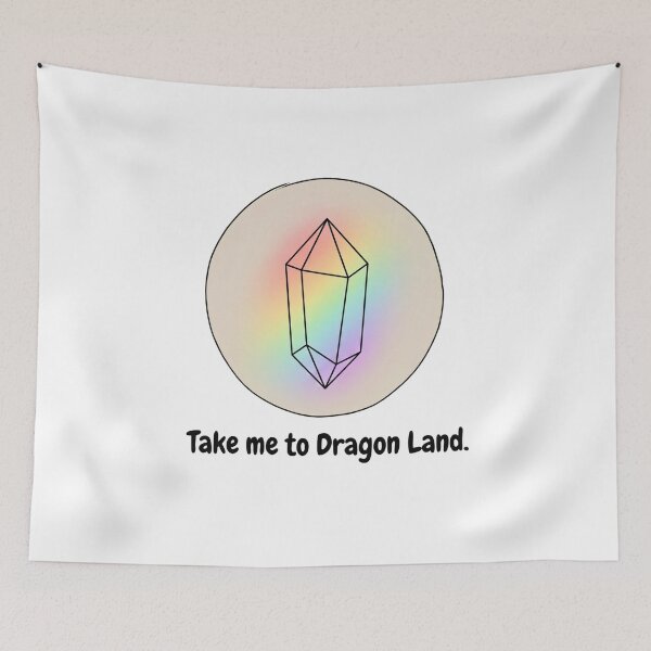Item preview, Take Me To Dragon Land Magical Crystal – Whimsical Retro Dragon Tales designed and sold by Rahaf-shop9.