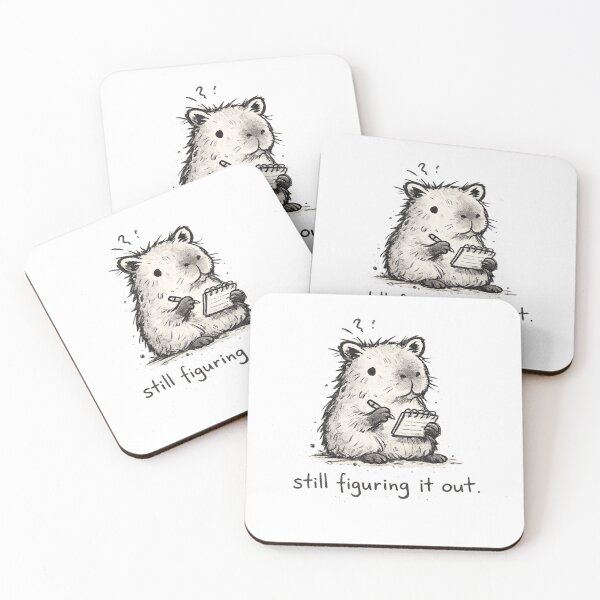 Item preview, Capybara Still Figuring It Out Design 2 designed and sold by Softbear Atelier.