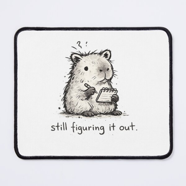 Item preview, Capybara Still Figuring It Out Design 2 designed and sold by Softbear Atelier.