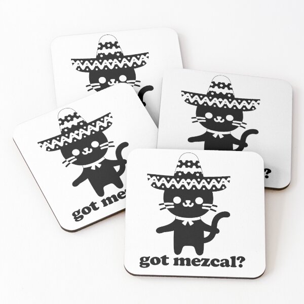 Item preview, Got Mezcal? Cute Cat in Sombrero – Minimal Black Fiesta Design designed and sold by EmeraldeaArt.