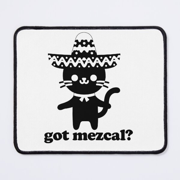 Item preview, Got Mezcal? Cute Cat in Sombrero – Minimal Black Fiesta Design designed and sold by EmeraldeaArt.