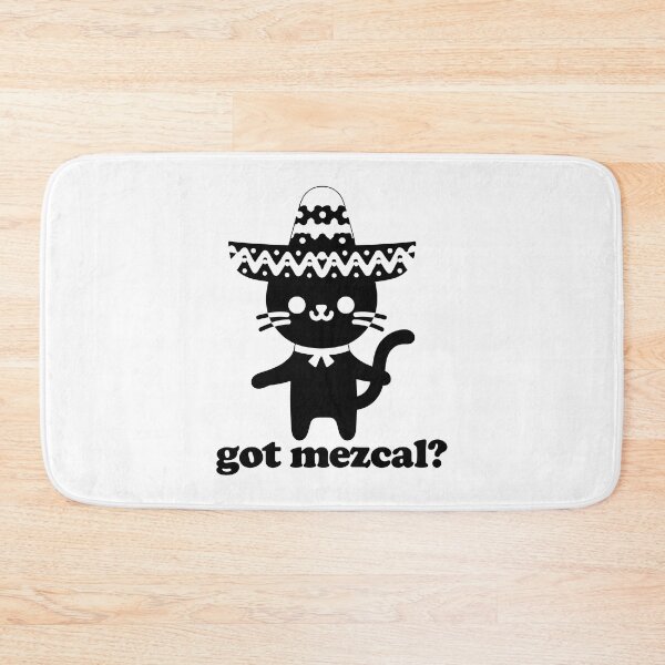 Item preview, Got Mezcal? Cute Cat in Sombrero – Minimal Black Fiesta Design designed and sold by EmeraldeaArt.