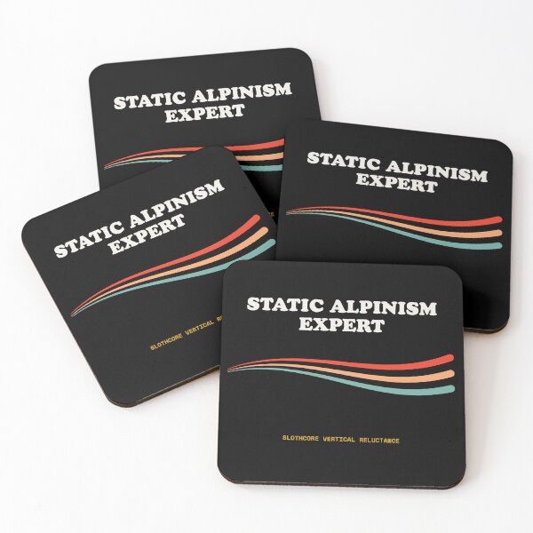 Item preview, Static Alpinism Expert Ironic Mountain Laziness Retro designed and sold by SlothcoreVibes.