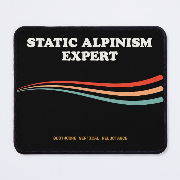 Item preview, Static Alpinism Expert Ironic Mountain Laziness Retro designed and sold by SlothcoreVibes.