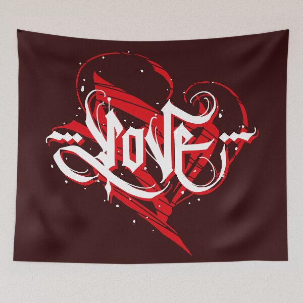 Item preview, LOVE CALLIGRAPHY LETTERS WITH HEART designed and sold by Plant On Demand.