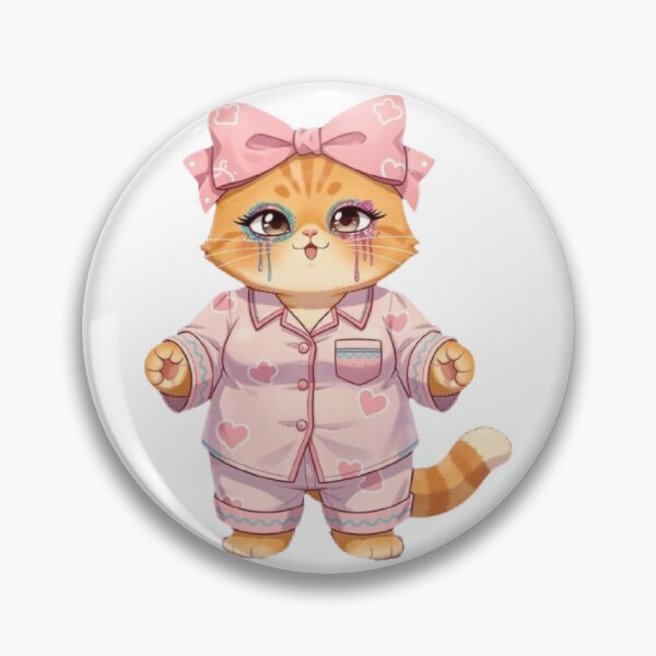 Item preview, Glitter Tears Pajama Party Cat designed and sold by Moody Vibes Studio.