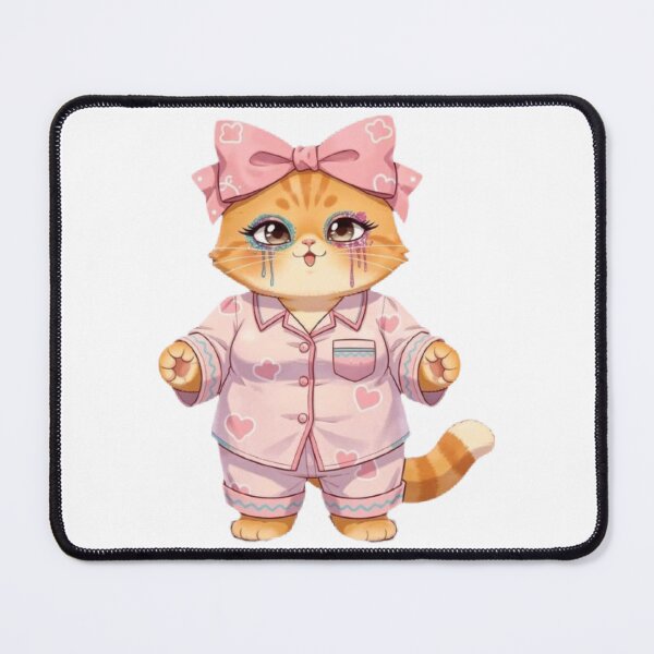 Item preview, Glitter Tears Pajama Party Cat designed and sold by Moody Vibes Studio.
