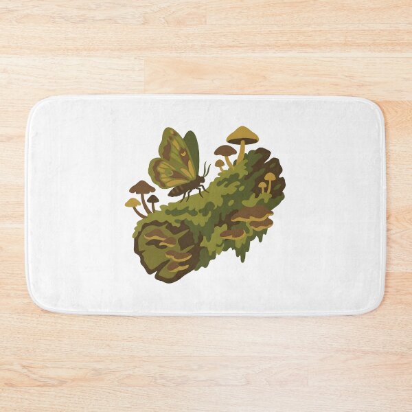 Item preview, Goblincore Moth on Mossy Log - Dark Cottagecore Aesthetic designed and sold by BlueCoyoteDigital.