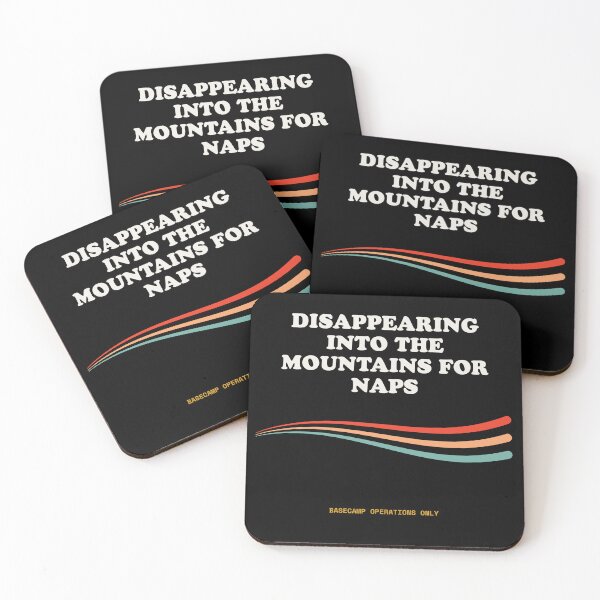 Item preview, Disappearing Into The Mountains For Naps Funny Alpine Escapism Retro designed and sold by SlothcoreVibes.