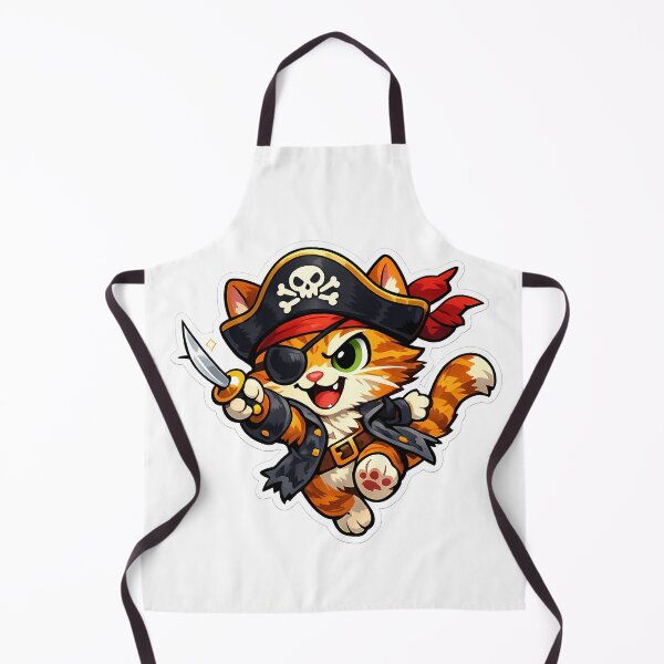 Item preview, Funny Pirate Cat Cartoon Sticker | Cute Captain Meow Kitty T-Shirt Desig designed and sold by ArtistryPulse90.