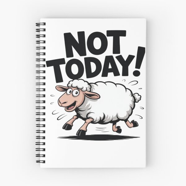 Item preview, Copy of Funny sheep " NOT TODAY! " Cartoon sticker designed and sold by SHop25souka.