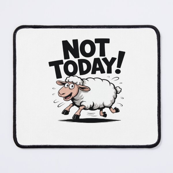 Item preview, Copy of Funny sheep " NOT TODAY! " Cartoon sticker designed and sold by SHop25souka.