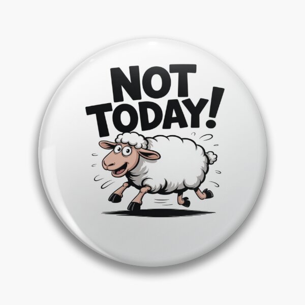 Item preview, Copy of Funny sheep " NOT TODAY! " Cartoon sticker designed and sold by SHop25souka.