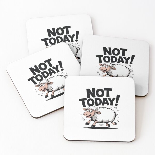 Item preview, Copy of Funny sheep " NOT TODAY! " Cartoon sticker designed and sold by SHop25souka.