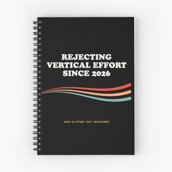 Item preview, Rejecting Vertical Effort Since 2026 Ironic Anti Hustle Mountain Retro designed and sold by SlothcoreVibes.