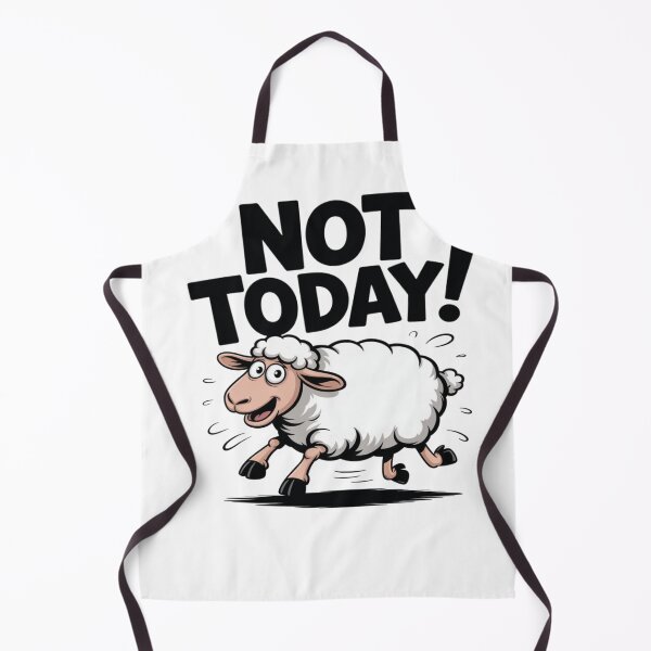 Item preview, Copy of Funny sheep " NOT TODAY! " Cartoon sticker designed and sold by SHop25souka.