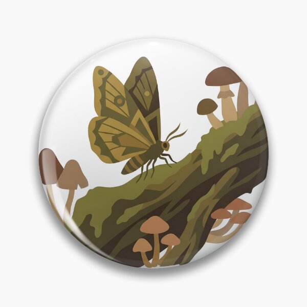 Artikelvorschau, Forestcore Moth & Mushrooms - Earthy Goblincore entworfen und verkauft von BlueCoyoteDigital.