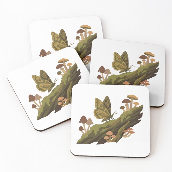 Item preview, Forestcore Moth & Mushrooms - Earthy Goblincore designed and sold by BlueCoyoteDigital.