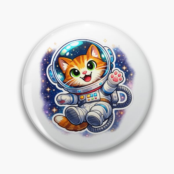 Item preview, Cute Astronaut Cat Cartoon | Space Kitty Floating in Galaxy T-Shirt Design designed and sold by ArtistryPulse90.