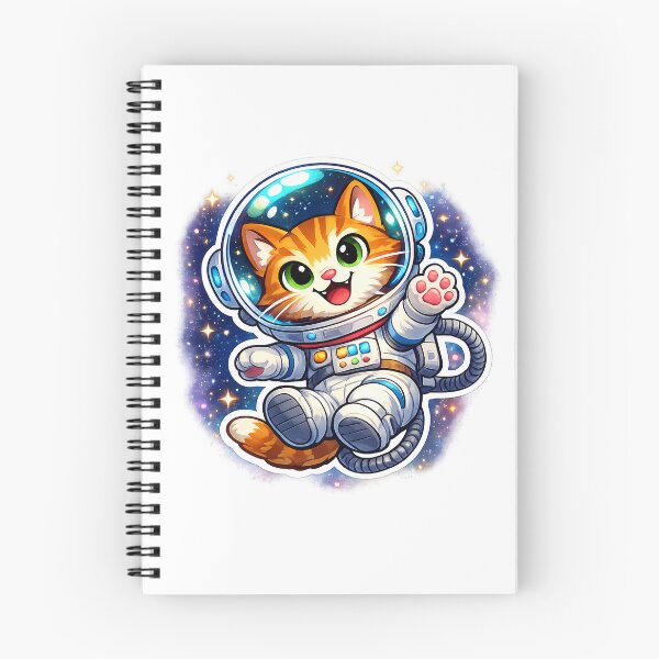 Item preview, Cute Astronaut Cat Cartoon | Space Kitty Floating in Galaxy T-Shirt Design designed and sold by ArtistryPulse90.