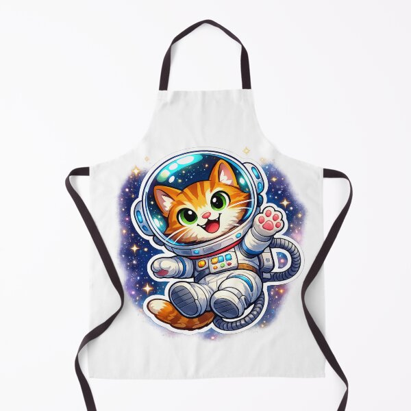 Item preview, Cute Astronaut Cat Cartoon | Space Kitty Floating in Galaxy T-Shirt Design designed and sold by ArtistryPulse90.